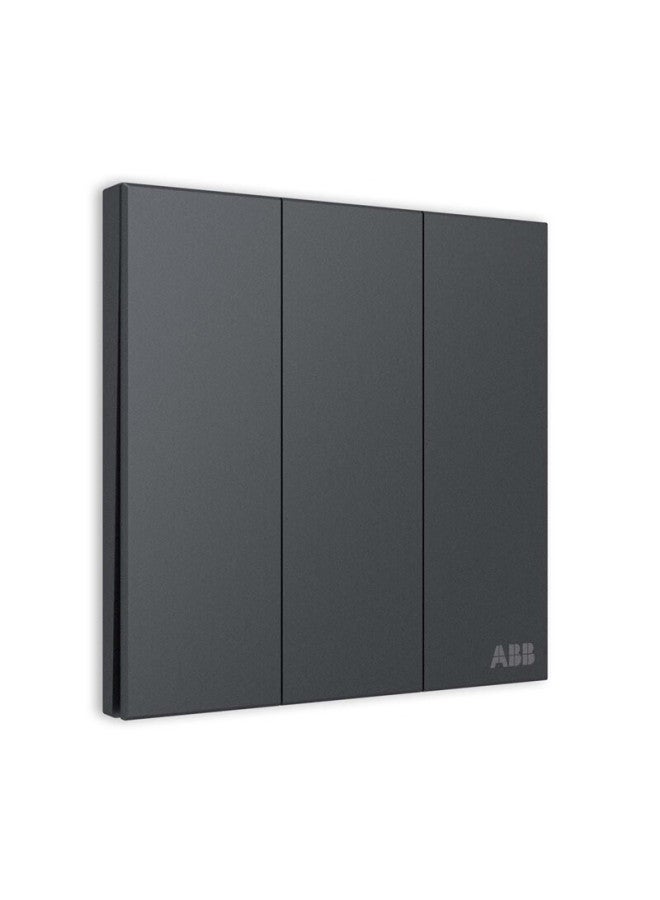ABB لوحة مفاتيح ومآخذ ABB، مفتاح ثلاثي التحكم مزدوج، سلسلة يينغتشي، رمادي، Ca107-mg - Image 3