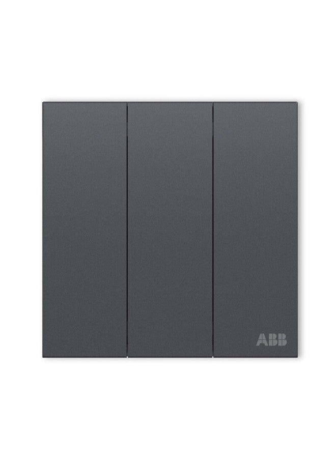 ABB لوحة مفاتيح ومآخذ ABB، مفتاح ثلاثي التحكم مزدوج، سلسلة يينغتشي، رمادي، Ca107-mg - Image 1