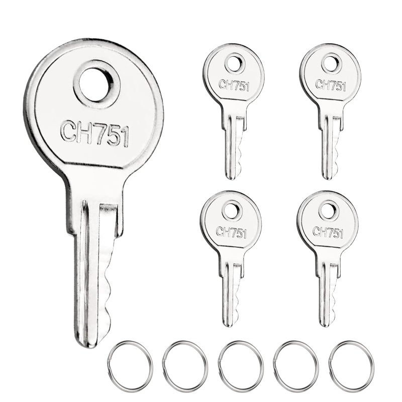 ANCKNE CH751 RV Keys for RV Campers Cabinets Push Locks Spare Keys Suitable for Camper Door Lock THandles Shells Tool Boxes 5 Pack - Image 3