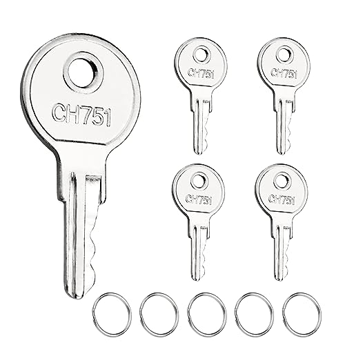 ANCKNE CH751 RV Keys for RV Campers Cabinets Push Locks Spare Keys Suitable for Camper Door Lock THandles Shells Tool Boxes 5 Pack - Image 1