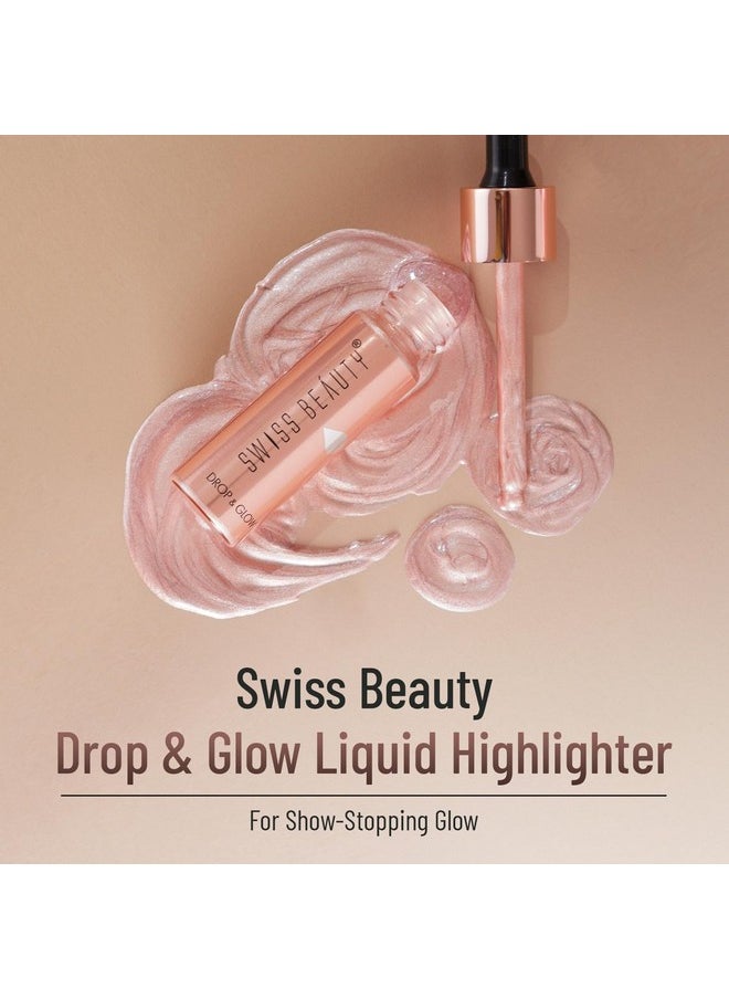 Swiss Beauty - Drop & Glow Liquid Highlighter For Face Makeup | Illuminating Liquid Highlighter With Dewy Finish | Shade -Gold, 18Ml - Image 1