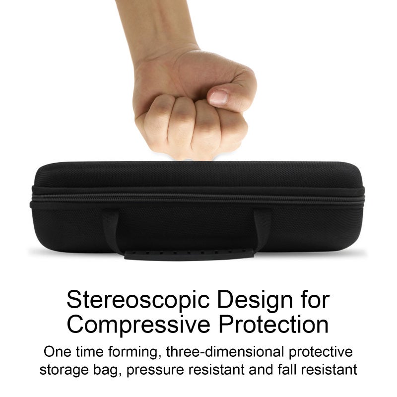 Microphone Case Dual Microphones Carrying Bag Mic Bag Storage Box Carry Case Water-resistant Shock-proof Black for Storing Two Microphones - Image 2