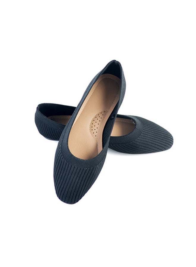 Footoppo Women's Knitted Soft Sole Work Shoes Slip-on Breathable Comfortable Elderly Cloth Shoes Lightweight Spring Autumn Work Shoes - Image 3