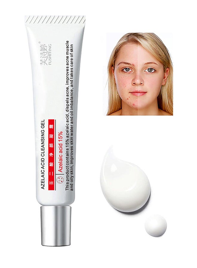 FUSHITING Azelaic Acid 15% Acne Tratment Cream, Acne Cream for Face, Spot Treatment, Anti Acne Gel For Spot Prone Skin, Rosacea Reducing Relief Pimple Breakouts Blackhead Pigmentation and Redness,Hydrate 15g - Image 1