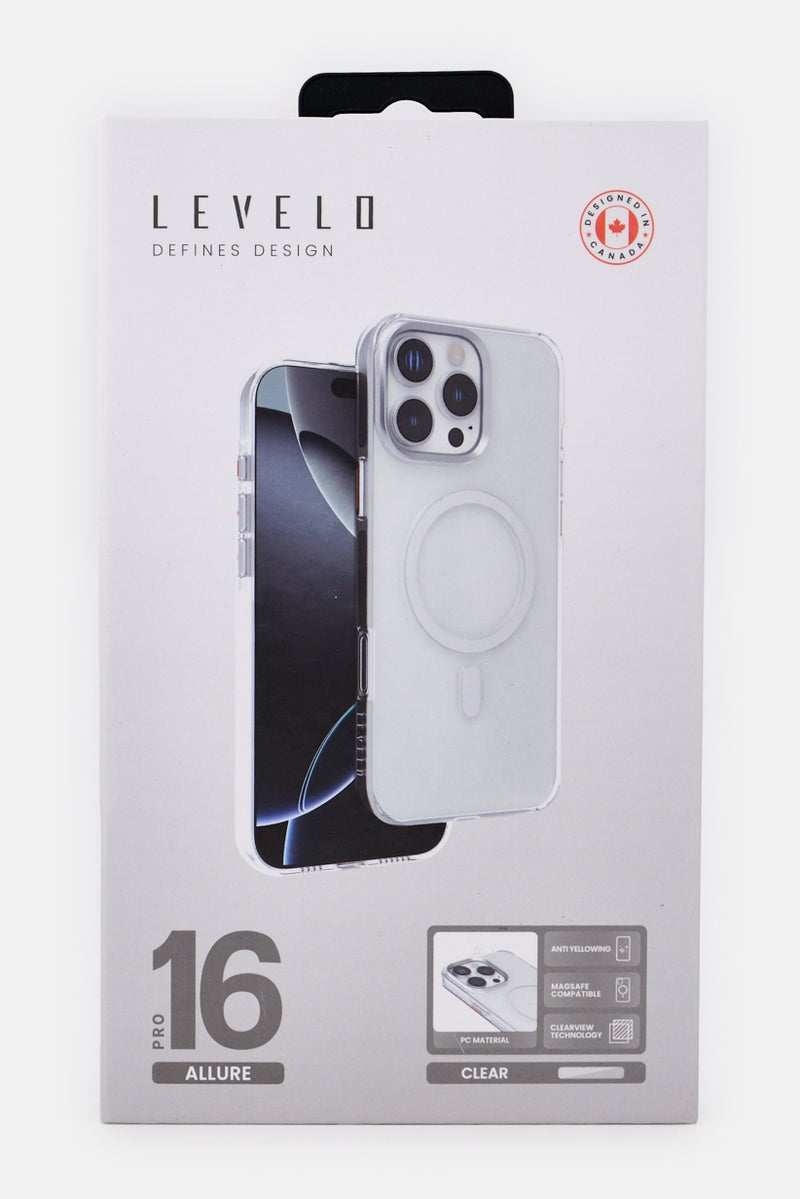 LEVELO iPhone 16 Pro Allure Protective Case, Transparent - Image 2