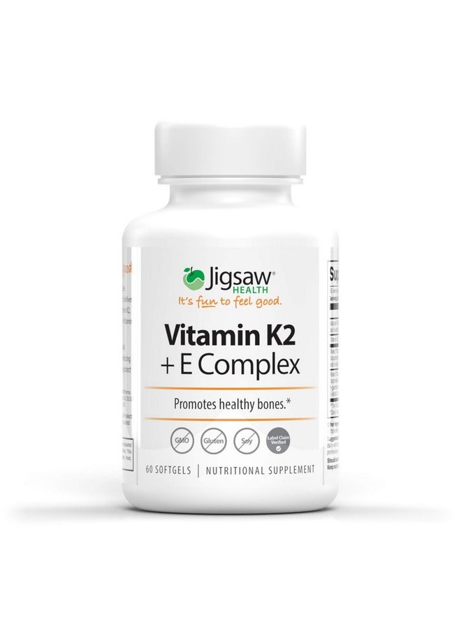 Jigsaw Health Jigsaw Health Vitamin K2 + E Complex, 60 Softgels  - Image 1