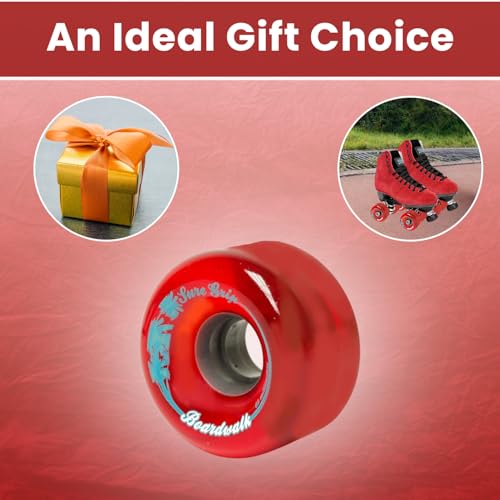 Sure-Grip Boardwalk Outdoor Roller Skating Wheels - red - Image 5