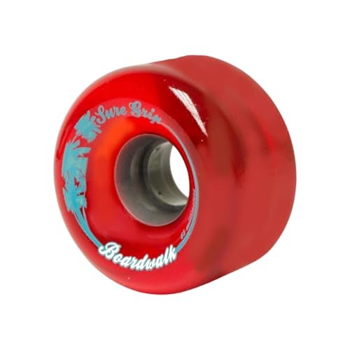 Sure-Grip Boardwalk Outdoor Roller Skating Wheels - red - Image 1