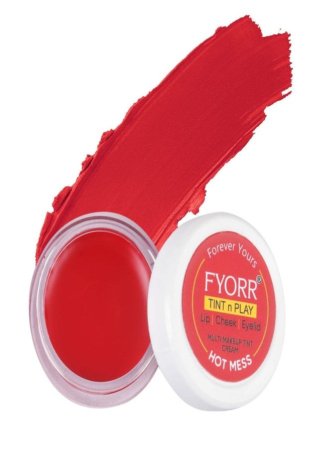 FYORR Premium Lips N Cheeks Eyes Tint Natural Attractive Glow of Lipstick Blush Eyeshadow, 7g (Hot Mess) - Image 1