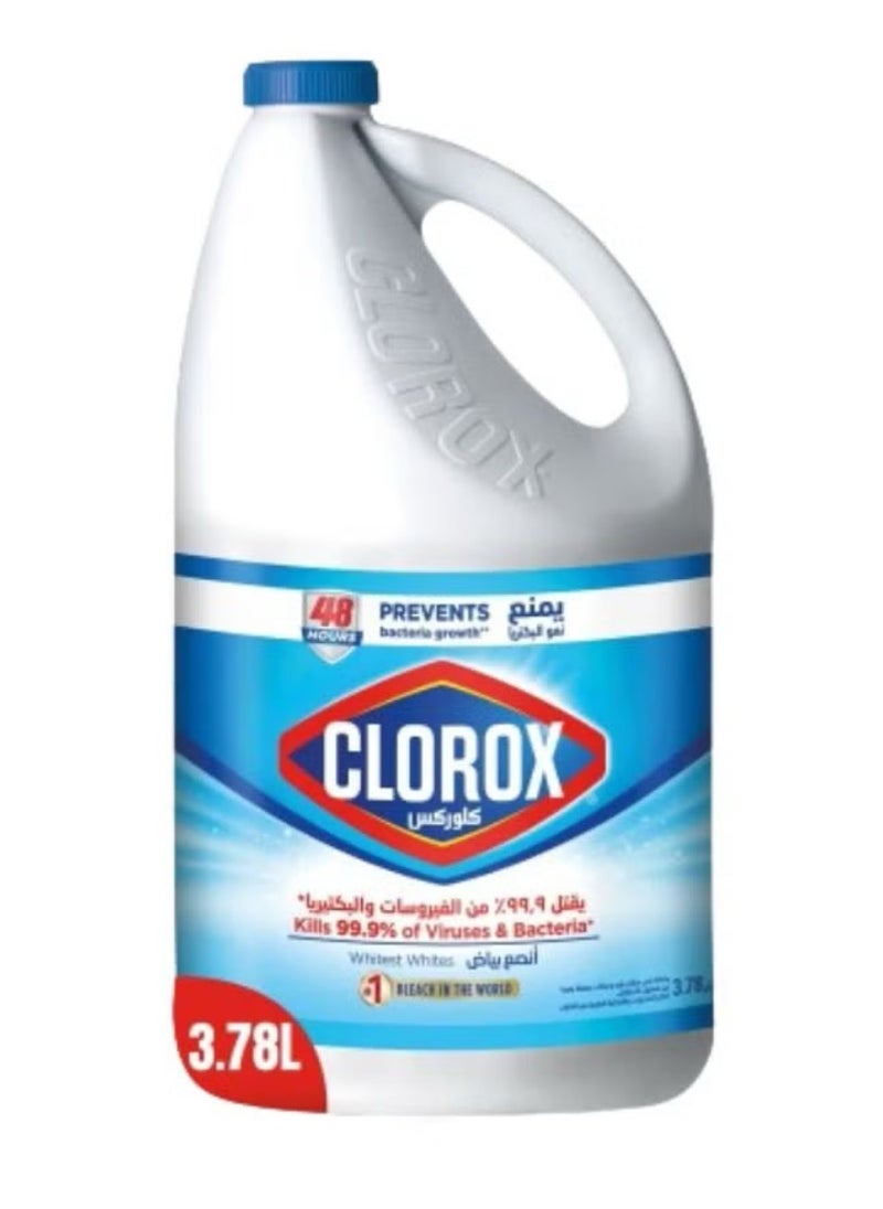 Clorox Liquid Bleach Original Household Cleaner And Disinfectant White 3.78Liters 