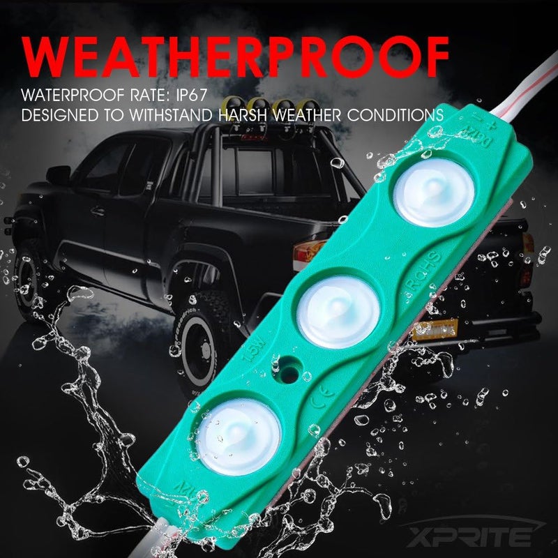 Xprite Green LED Truck Bed Light Kits with On/Off Switch, for Pickup Exterior Interior Lights Strips, Footwells, Running Boards, Cargo, Under Car, Tonneau Cover, Rail Rock Lighting - 8 PCs - Image 4