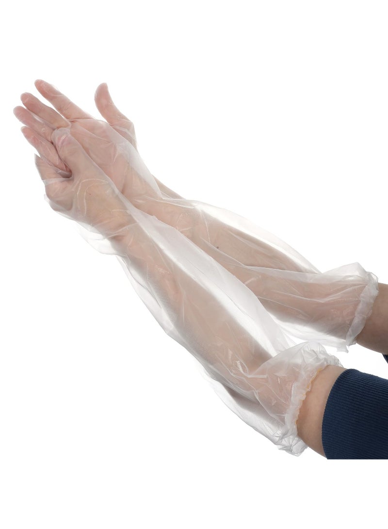 Beauenty 30 pairs Disposable Long Sleeve Cleaning Gloves, 23.6inch Waterproof Protective Rubber Long Arm Gloves for Household Duties, Kitchen, Dishwashing, Gardening - Image 1