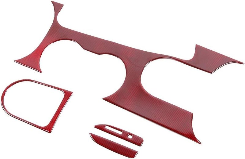 Wivplex 4pcs Carbon Fiber Gear Shift Panel Trim for Mustang - Image 4