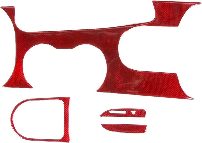 Wivplex 4pcs Carbon Fiber Gear Shift Panel Trim for Mustang - Image 1