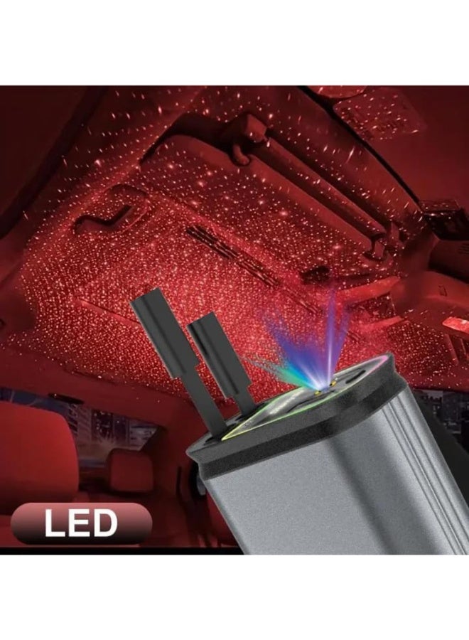 SUKILO 4-in-1 Starry Sky Retractable Car Charger with USB-C & USB-A Cables, Fast Charging, Star Projector LED, Overcharge Protection Compatible with 12V/24V Vehicles - Image 2