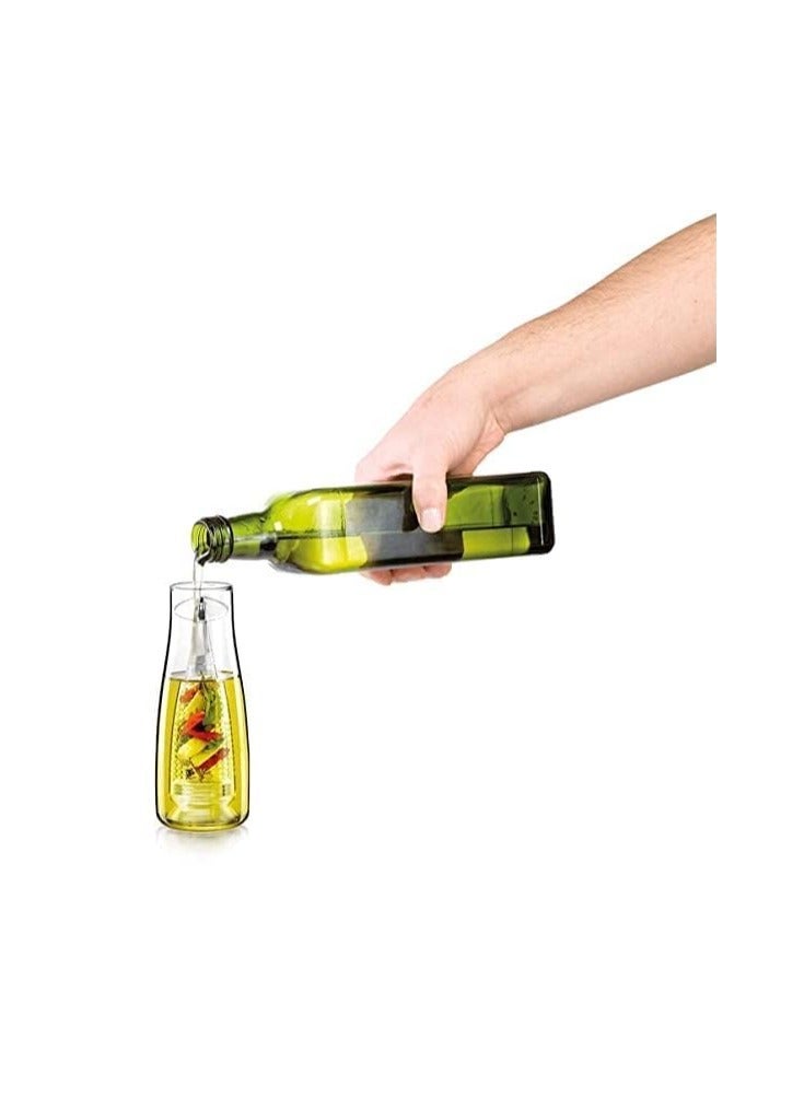 زوبا زجاجة زجاجية لتوزيع زيت الزيتون،  لزيت الطبخ والخل مع فوهة - Image 5