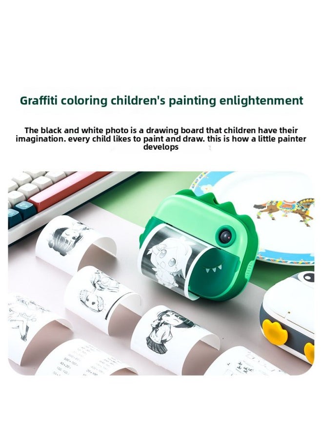 Children's Polaroid Cartoon Smart Camera Can Take Photos And Print Digital Small SLR Mini Camera-Color:M08 Gray Penguin (printable)  - Image 5
