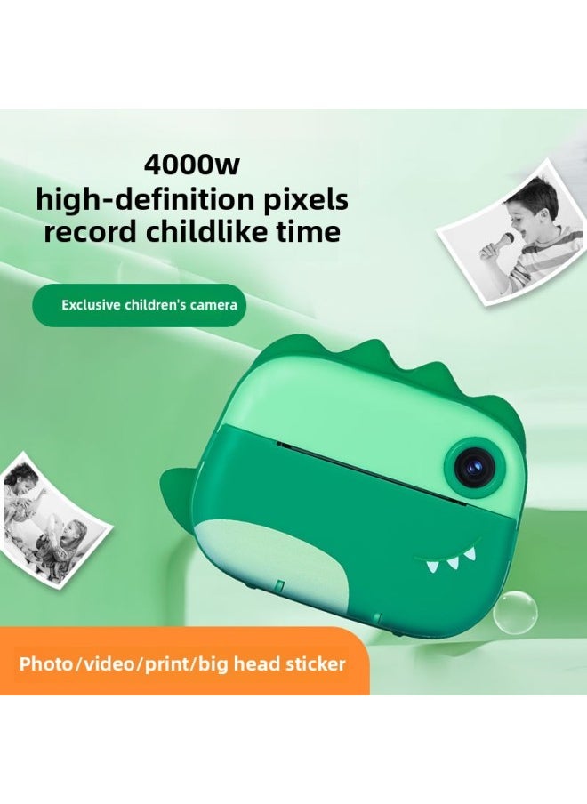 Children's Polaroid Cartoon Smart Camera Can Take Photos And Print Digital Small SLR Mini Camera-Color:M08 Gray Penguin (printable)  - Image 2