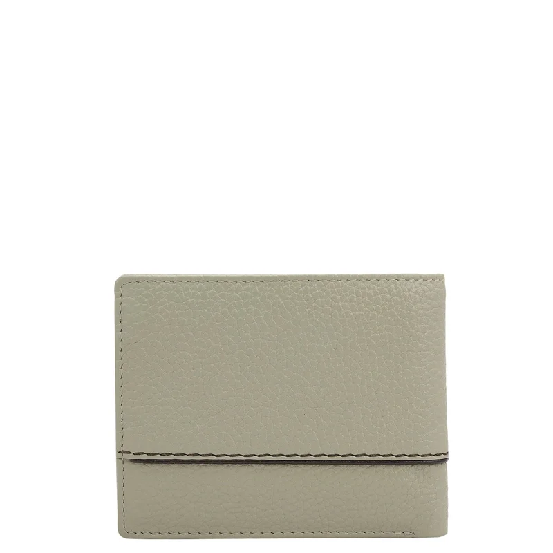 Da Milano Khaki Khaki Bifold Leather Mens Wallet for Men | Best Price UAE