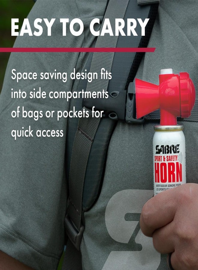 SABRE Sport and Safety Horn, 130 dB Air Horn, 60 ¼ Second or 25 ½ Second Bursts, Audible Up To 1/2-Miles (804-Meters), Perfect for Use at Sporting Events, Boating, Camping, Hiking - Image 5