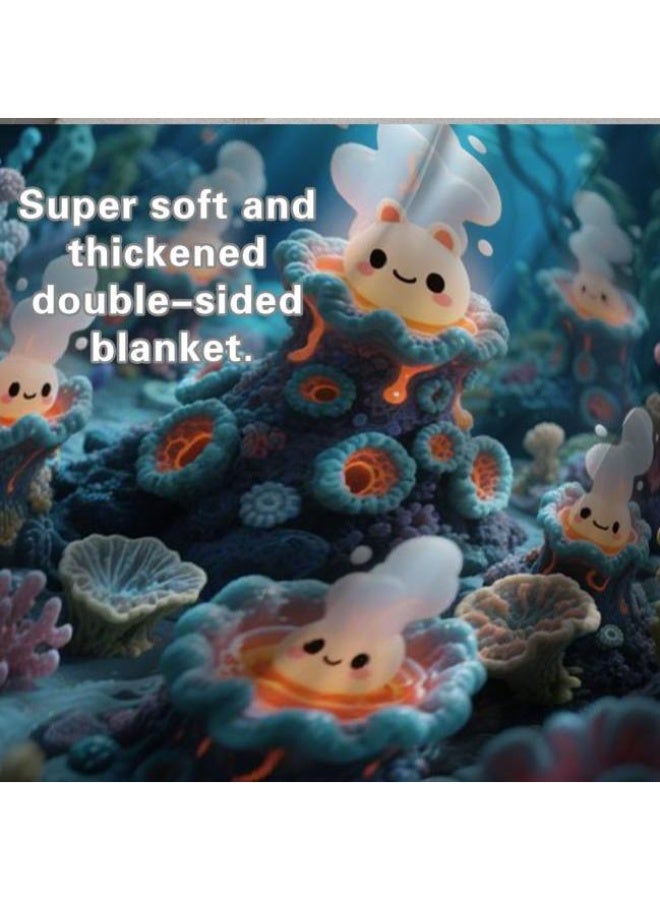 عام بطانية رقيقة من الفانيلا الكرتونية للأطفال والرضع (دافئة ومريحة، ومناسبة للنوم والألعاب) 70 سم * 100 سم - Image 5