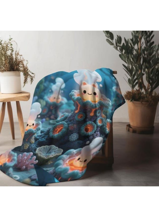 عام بطانية رقيقة من الفانيلا الكرتونية للأطفال والرضع (دافئة ومريحة، ومناسبة للنوم والألعاب) 70 سم * 100 سم - Image 3