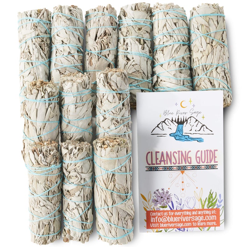 BLUE RIVER SAGE 12 Pack White Sage ~ Sage Smudge Sticks for Smudging & Cleansing Energy ~ Bulk/Wholesale ~ Sustainably Grown (12 Pack) - Image 4