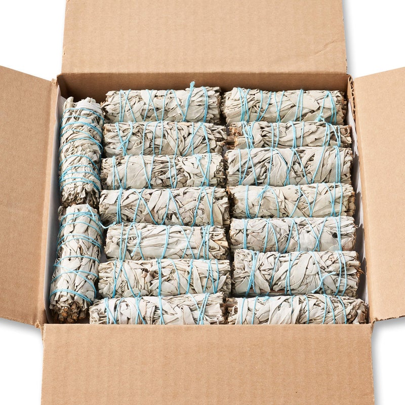 BLUE RIVER SAGE 12 Pack White Sage ~ Sage Smudge Sticks for Smudging & Cleansing Energy ~ Bulk/Wholesale ~ Sustainably Grown (12 Pack) - Image 1