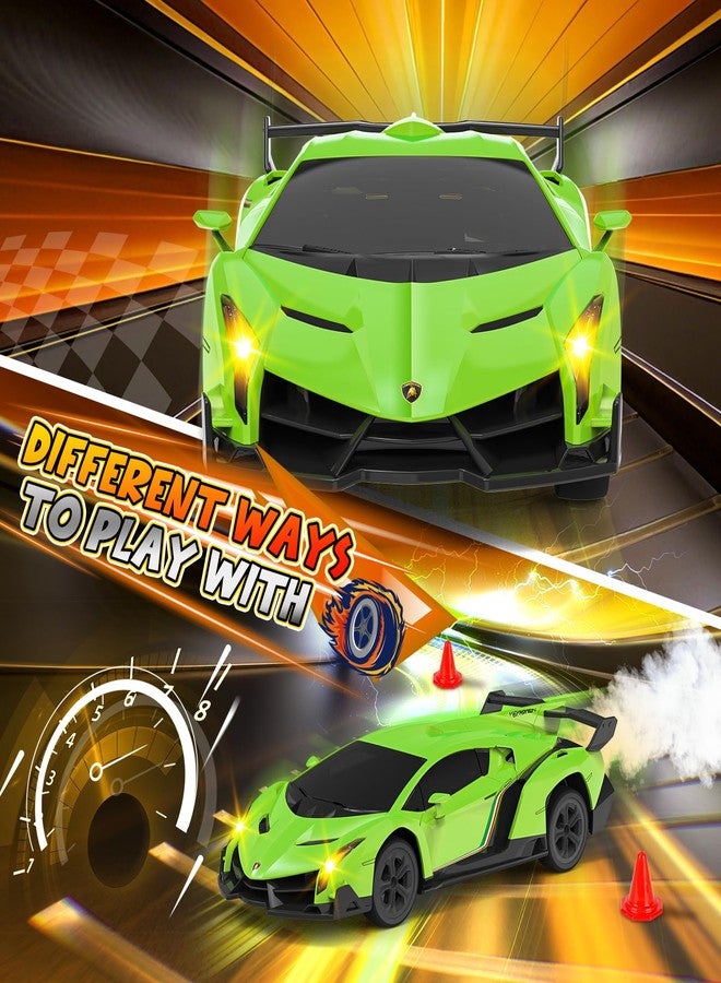 Innofans Lamborghini Remote Control Car, Officially Licensed 1:24 Scale 2.4GHz RC Drift Car Toys with Headlight PCS, Lambo Hobby Rc Cars for Boy Girl 4-12 Years Old, Birthday Gift (Green) - Image 4