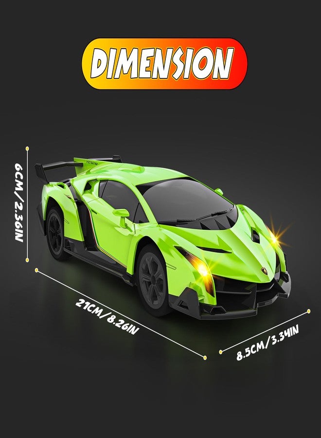 Innofans Lamborghini Remote Control Car, Officially Licensed 1:24 Scale 2.4GHz RC Drift Car Toys with Headlight PCS, Lambo Hobby Rc Cars for Boy Girl 4-12 Years Old, Birthday Gift (Green) - Image 5