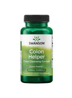 Swanson Colon Helper - Promotes Digestive Health Using Vervain, Goldenseal Root, Slippery Elm Bark & More - Herbal Supplement Aiding Healthy Eliminations - (60 Capsules) 1 Pack