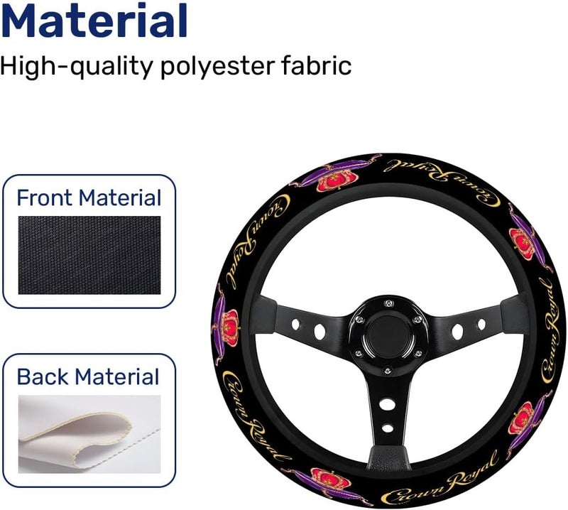 GENANY Steering Wheel Cover, Non-Slip Neoprene Wheel Grip, Breathable Driver Wheel Protector, Sweat-Absorbing Car Accessories, Gift Decor - Image 4