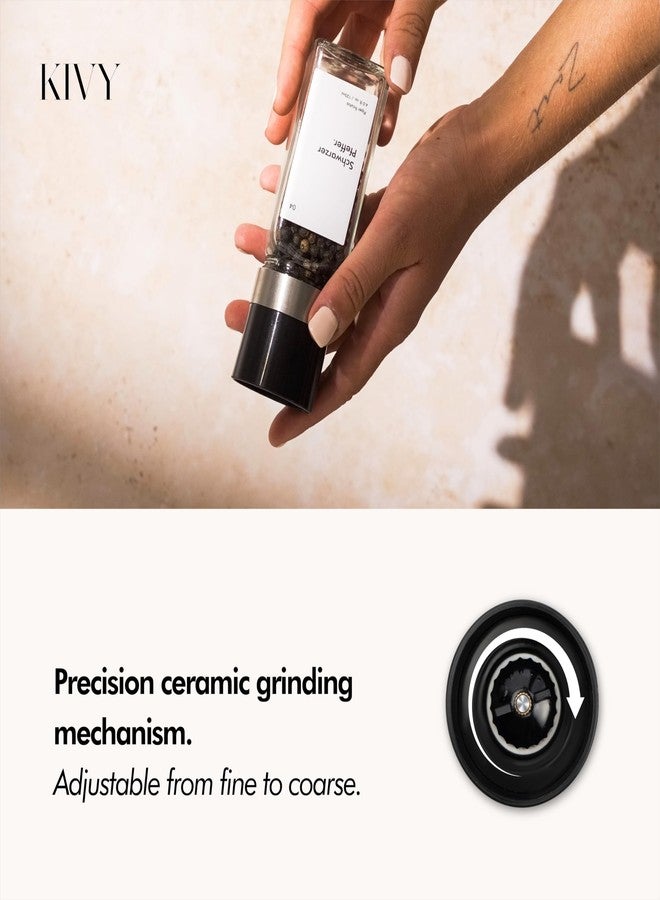 KIVY Salt and Pepper Grinder Set of 2 – Adjustable Ceramic Grinder – Spice Mill – Pepper & Salt Grinder - Image 3