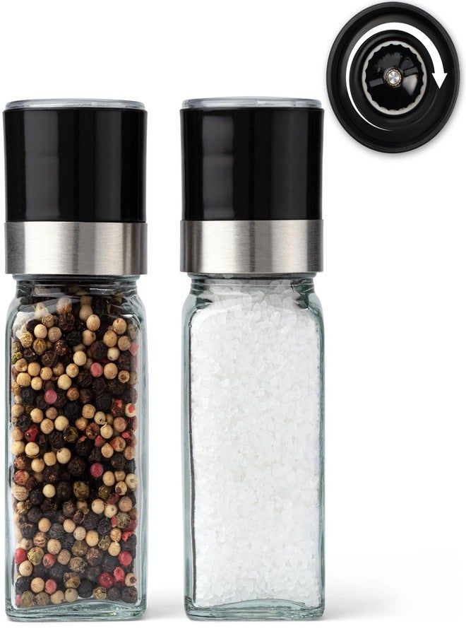 KIVY Salt and Pepper Grinder Set of 2 – Adjustable Ceramic Grinder – Spice Mill – Pepper & Salt Grinder - Image 1