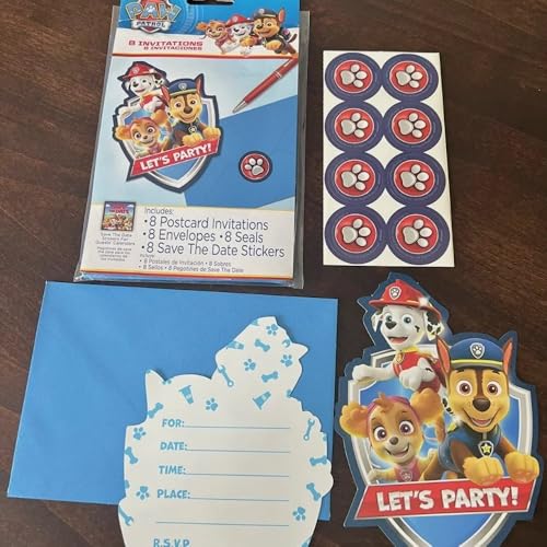 Amscan Premium Paw Patrol Adventures Multicolor Postcard Invitations - 4.25"x6.25" (Pack Of 8), Eye-catching & Adorable Designs - Perfect For Any Themed Celebration - Image 4