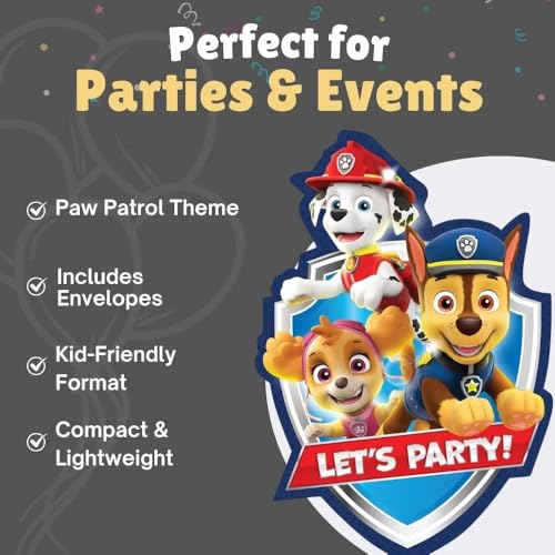 Amscan Premium Paw Patrol Adventures Multicolor Postcard Invitations - 4.25"x6.25" (Pack Of 8), Eye-catching & Adorable Designs - Perfect For Any Themed Celebration - Image 5