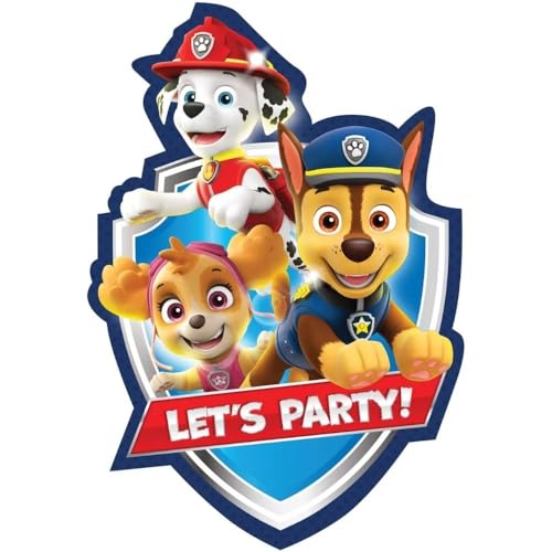 Amscan Premium Paw Patrol Adventures Multicolor Postcard Invitations - 4.25"x6.25" (Pack Of 8), Eye-catching & Adorable Designs - Perfect For Any Themed Celebration - Image 1