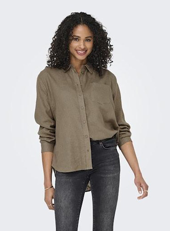 ONLY Onlbruxelles L/S Lin Bl Shirt Pnt Noos - Image 2