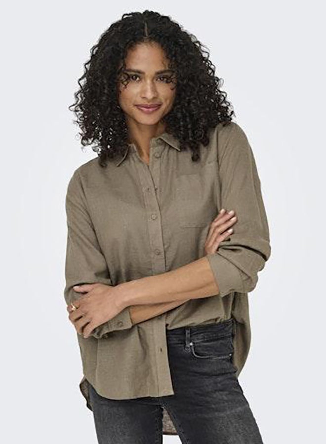 ONLY Onlbruxelles L/S Lin Bl Shirt Pnt Noos - Image 3