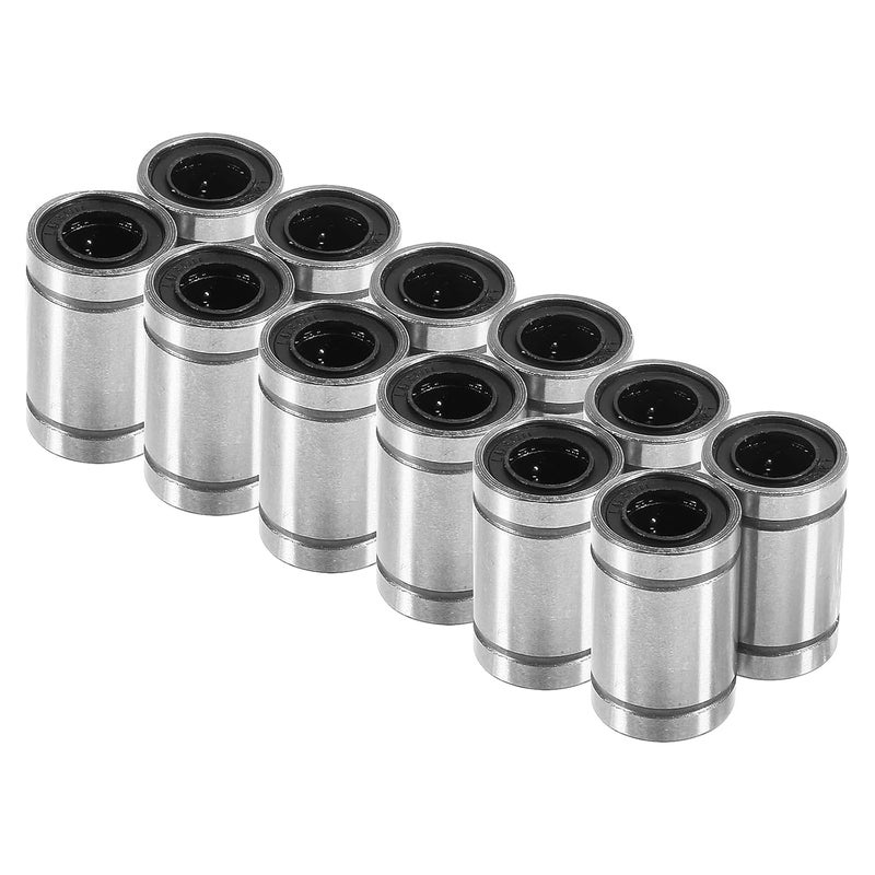 MELIFE 12PCS LM8UU Linear Ball Bearings 8mm Bore Dia Linear Motion Bushing with Double Side Rubber Seal Great for CNC Machine 3D Printer - Image 4