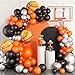 Sowide Basketball Balloons Garland Kit Orange Black Silver Metallic Balloons with Basketball Foil Balloons for Sports Theme Birthday Party Decorations - Image 2