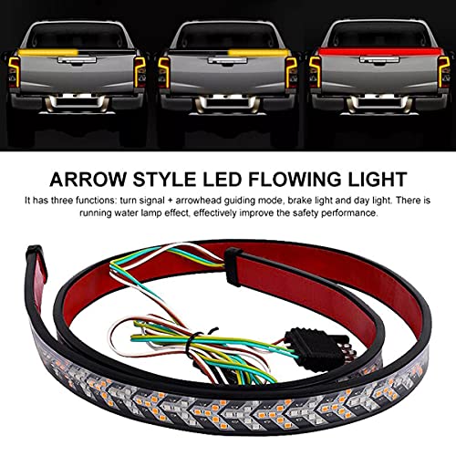 SOCAL-LED LIGHTING Arrow LED Tailgate Running Light Kit, Bar Strip for Truck, Strobe (Flashing) Brake Flexible Switchback Red Amber Yellow Sequential Turn Signal Light (60 Inch) - Image 4