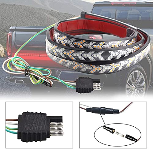 SOCAL-LED LIGHTING Arrow LED Tailgate Running Light Kit, Bar Strip for Truck, Strobe (Flashing) Brake Flexible Switchback Red Amber Yellow Sequential Turn Signal Light (60 Inch) - Image 3