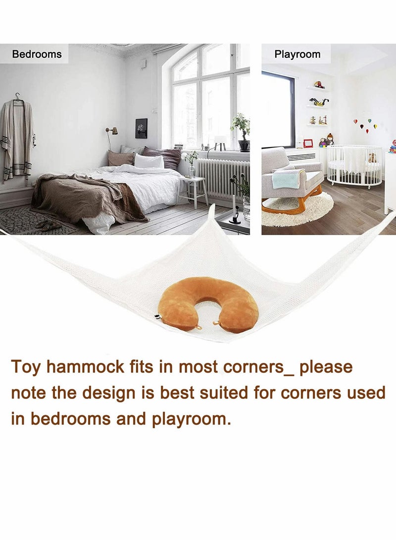 SYOSI Stuffed Animal Toy Hammock Premium Plush Hanging Organizer Jumbo Net for Animals Wall Sling Corner Extra Large Kids Children Mesh  - Image 3