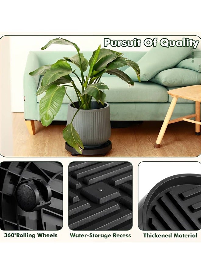 Taimi Flower Stand Multi Use And Plastic Water Tray For Indoor And Outdoor Gardens Size 39 Cm Gray - Image 4