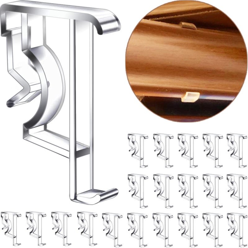 lofrcin lofrcin 20 Pieces 2 Inch Clear Plastic Blind Clips for Horizontal Blinds Valance 