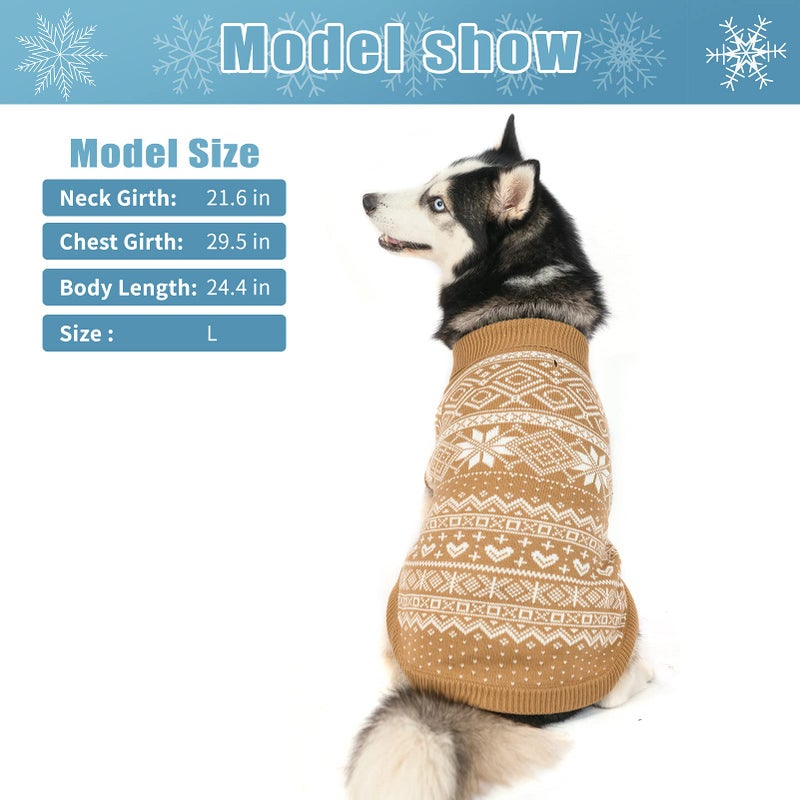 HOMIMP Dog Sweater Argyle - Warm Winter Clothes, Soft Coat for Small Medium and Large Dogs, Ugly Pet Clothing for Boy Girl Puppy - Image 4