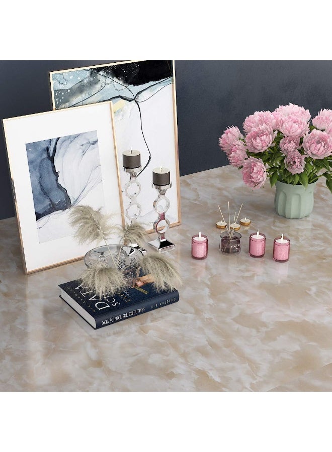practicalws Livelynine 15.8x197 Waterproof Countertop Wallpaper Marble Contact Paper for Cabinets Countertops Desk Bathroom Vanity Decor Kitchen Counter Top Covers Self Adhesive Marble Paper for Countertops - Image 4