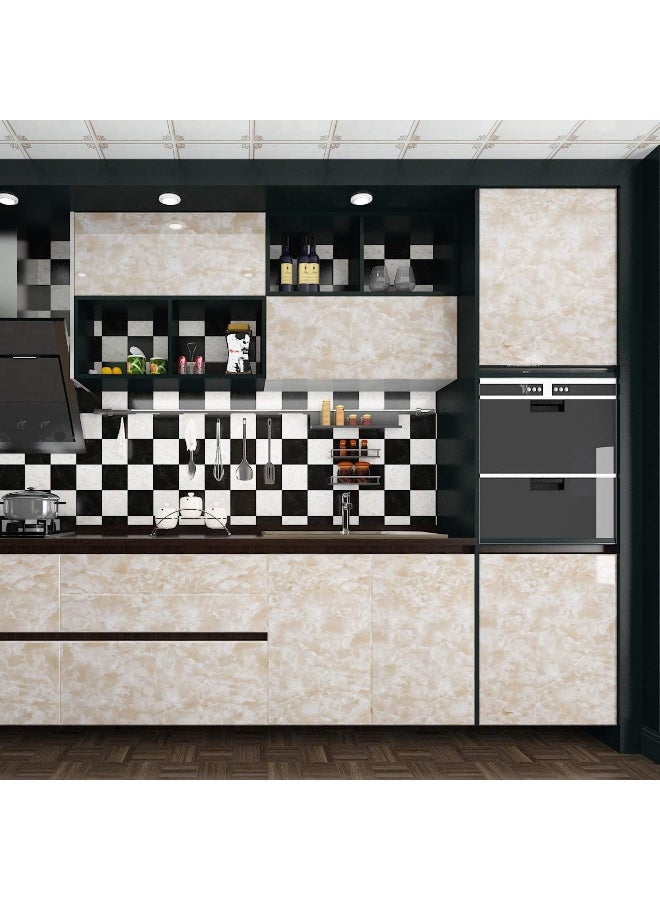 practicalws Livelynine 15.8x197 Waterproof Countertop Wallpaper Marble Contact Paper for Cabinets Countertops Desk Bathroom Vanity Decor Kitchen Counter Top Covers Self Adhesive Marble Paper for Countertops - Image 5