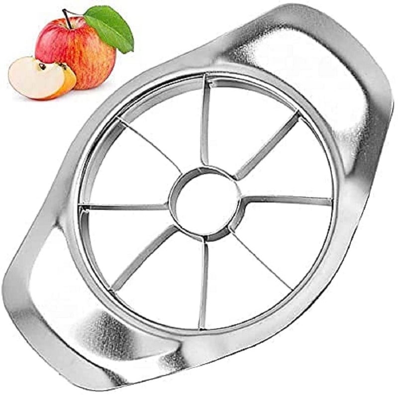 MOBDESK Stainless Steel Apple Cutter with 8 Blades Fruit Slicer Kitchen Accessories Ultra-Sharp,Fruit Cutter 3pcs Nesting Multi-Purpose Plastic Shovel Spoons,Measuring Scoop (O-9658) - Image 2